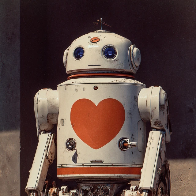 Retro Robot Doctor of Love Vintage Style