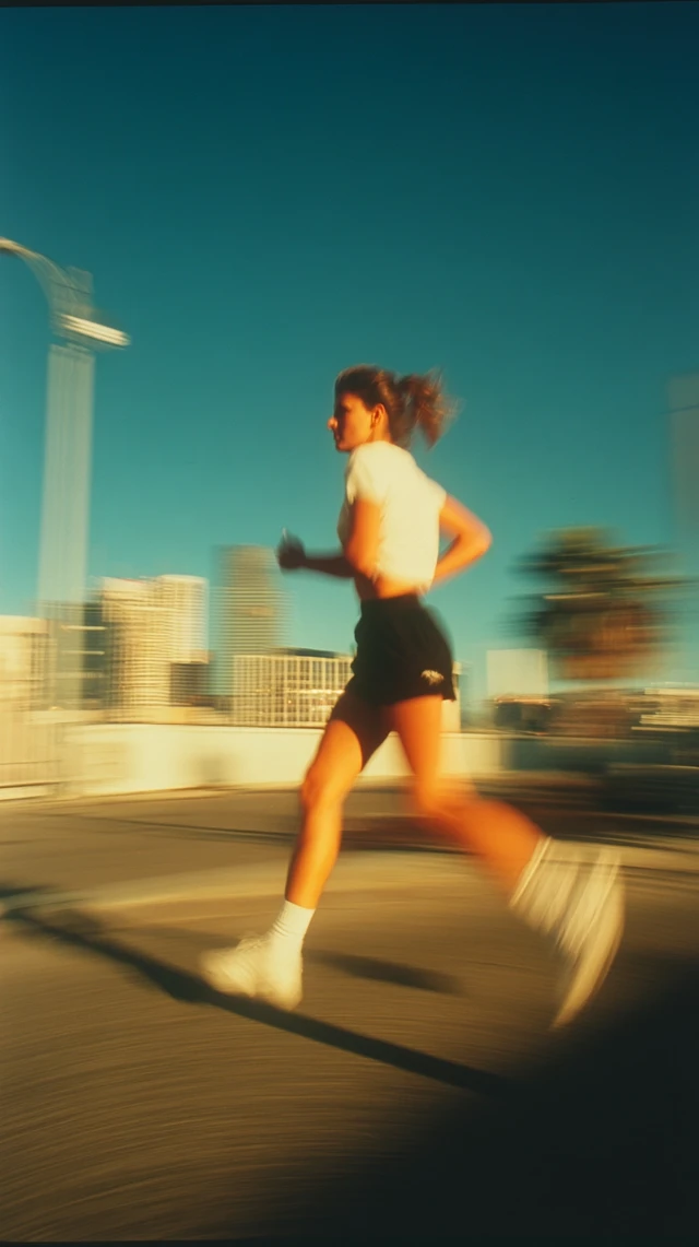 Athlete in Motion Blur Photography