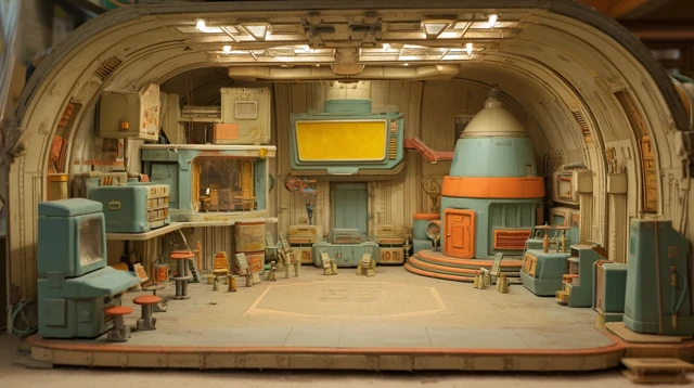 SciFi Diorama Theater Set Made From Old Toys