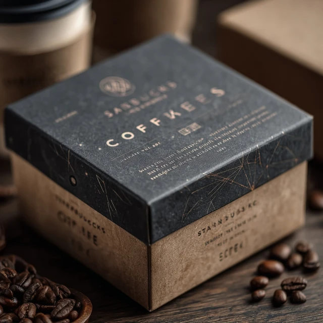 Starbucks Coffee Gift Box Packaging Design Minimalist Style