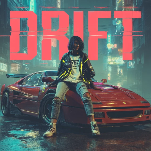 DRIFT: Cyberpunk Racing Game Poster