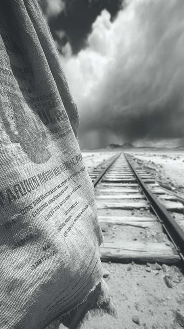 Dusty Manji Banner Bolivian Railway Tracks 1940s