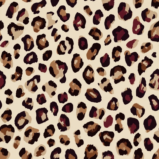Leopard Print Pattern Artwork Beige Background