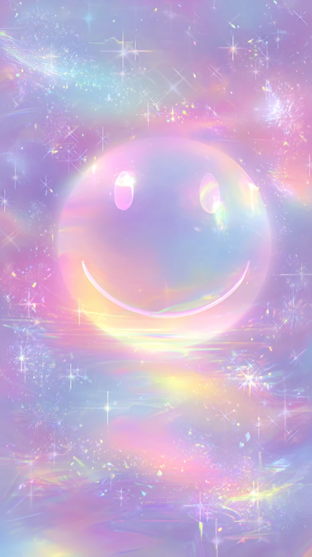 Dreamy Smiley Face Pastel Wallpaper