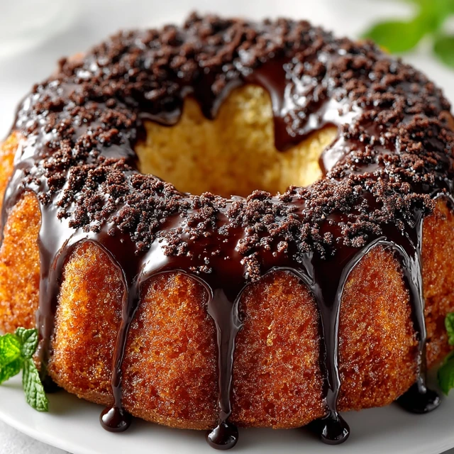 Delicious Bundt Cake with Chocolate Glaze