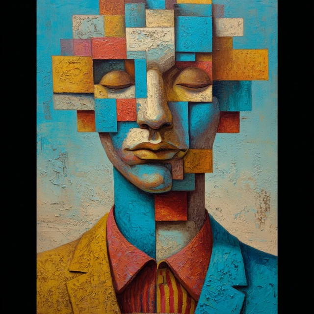 Cubist Portrait Painting