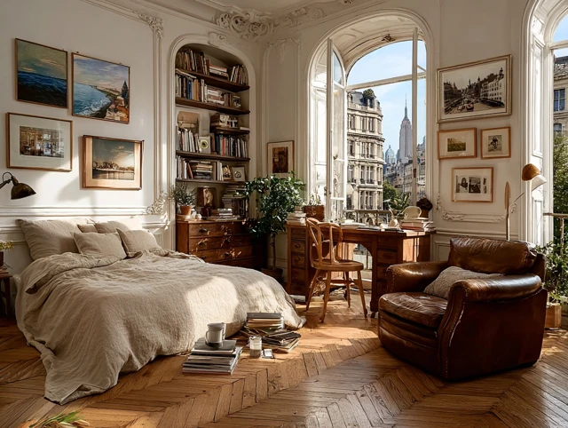 Cozy Bedroom Design in an Old Apartment