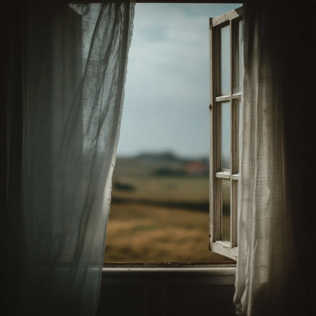 Window View Peaceful Landscape Natural Light Calm Scene