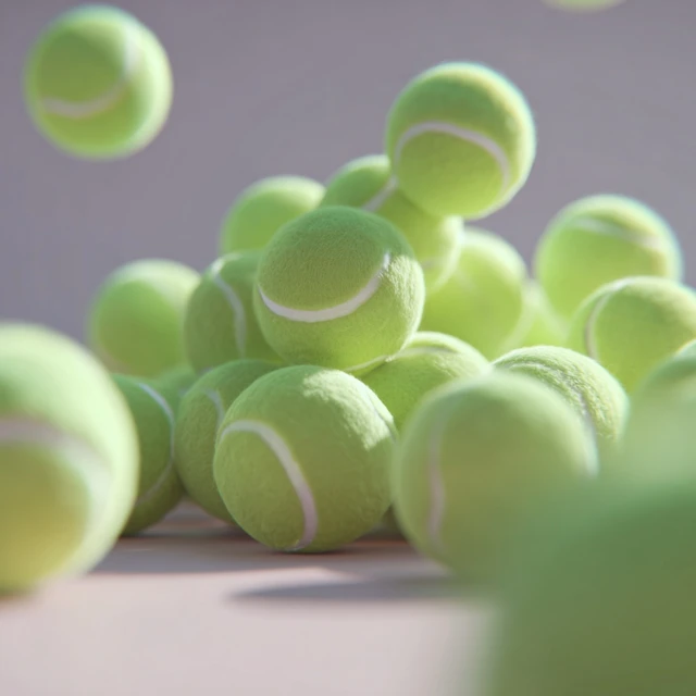 Falling Tennis Balls Animation