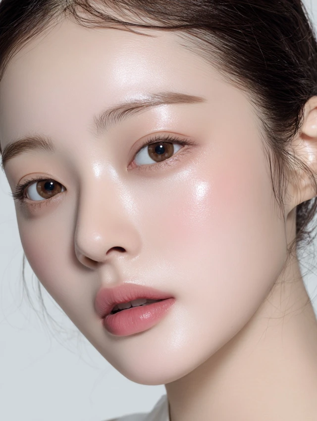 Korean Beauty Ad Asian Woman with Perfect Lips