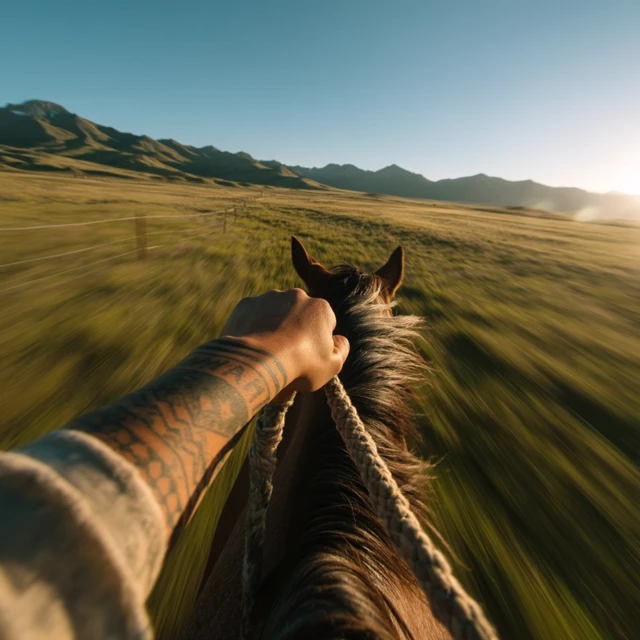 Horseback Riding in South Dakota Golden Hour