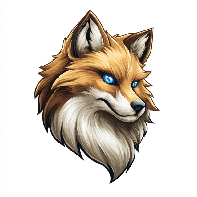Fox Gaming Logo Esport Style White Background