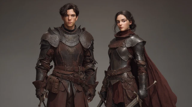 Sorcerers in Leather Armor Prepared for Battle