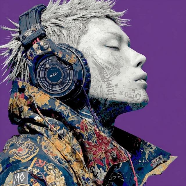 Yuji Itadori Pop Art Style Anime Music Illustration