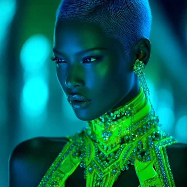 D Squared Couture 2050 Futuristic Fashion Model