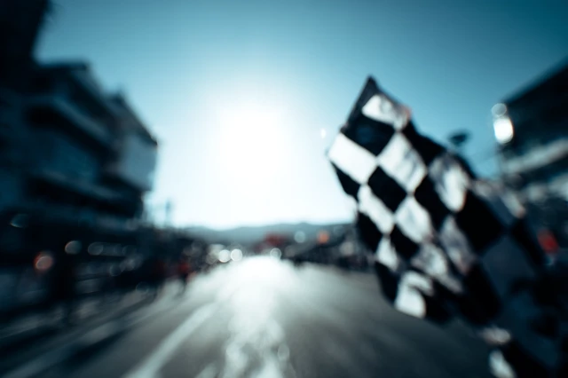 Racing Checkered Flag Close Up Motorsport