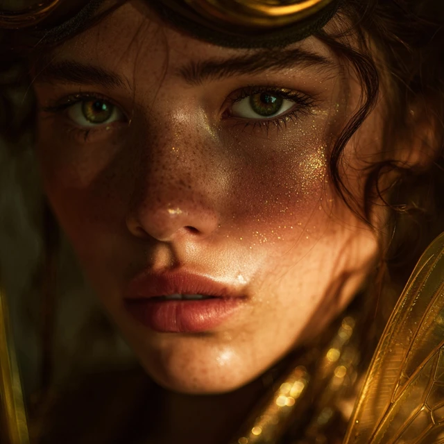 Portrait of a Woman Fashion Aesthetics Honey Light