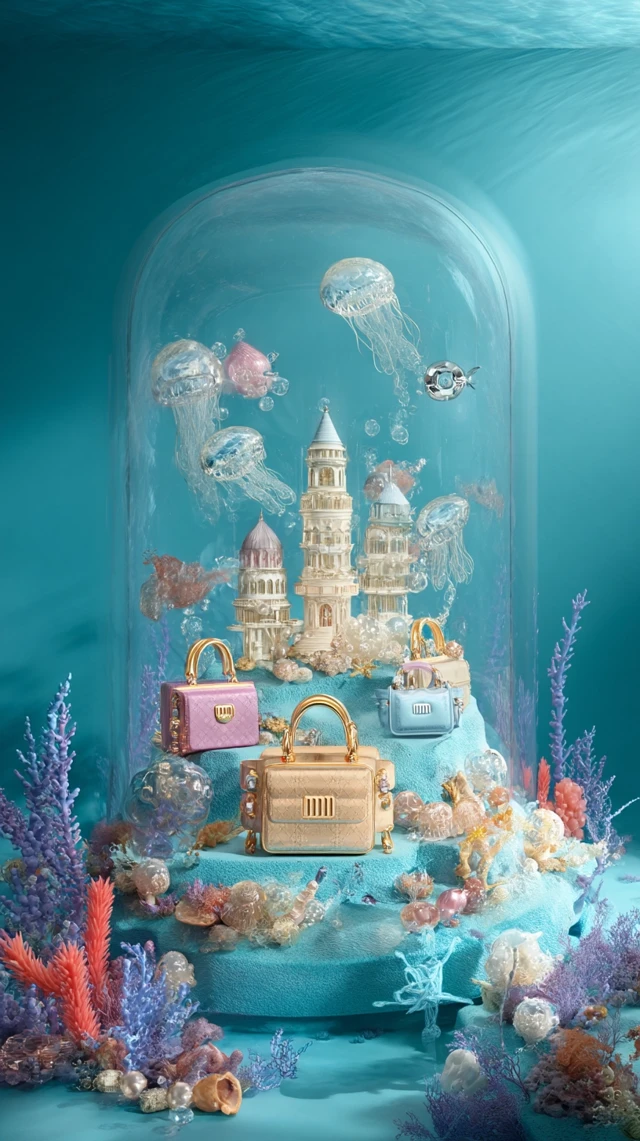 MIU MIU Handbags Underwater Fantasy 3D Render