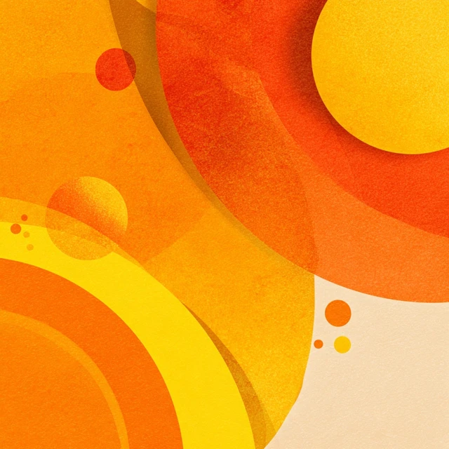 Abstract Circle Background Orange Yellow Colors