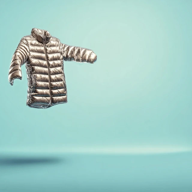 Floating Winter Jacket Blue Studio Shot