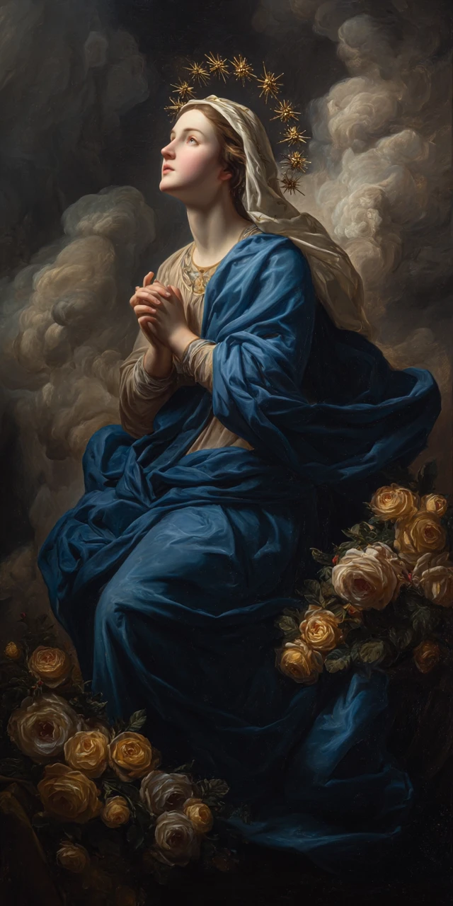Virgin Mary Baroque Painting