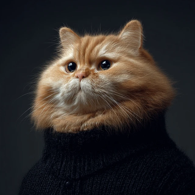 Giga Chad Cat Cool Cat with a Grumpy Face