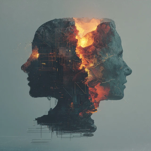 Surreal Machine Head Dualism Art