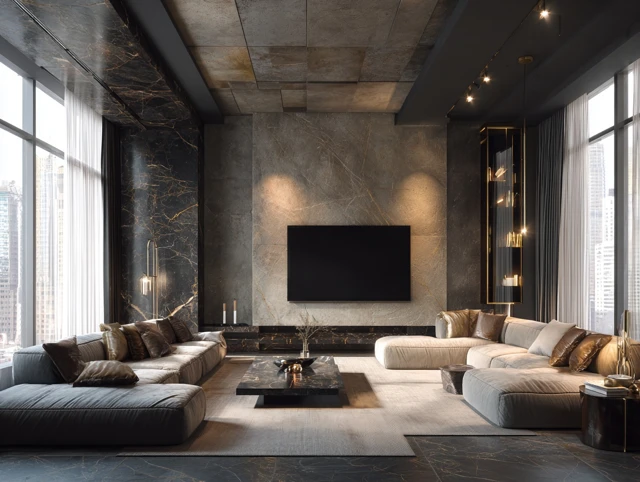 Luxury Apartment Interior Design with City View