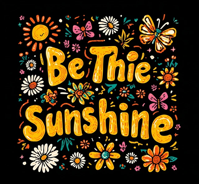 Be the Sunshine Retro TShirt Design
