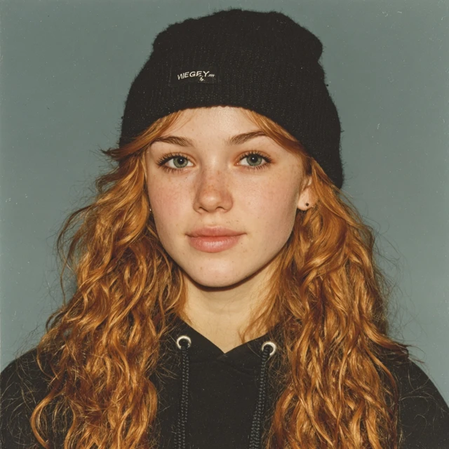 Ginger Haired Teen Yearbook Photo 90s Style