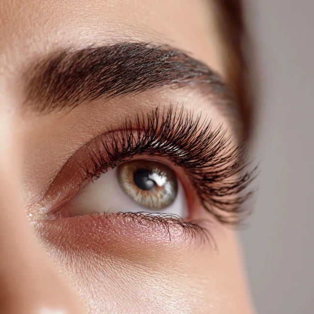 Eyelash Extensions CloseUp Natural Makeup Glowing Skin