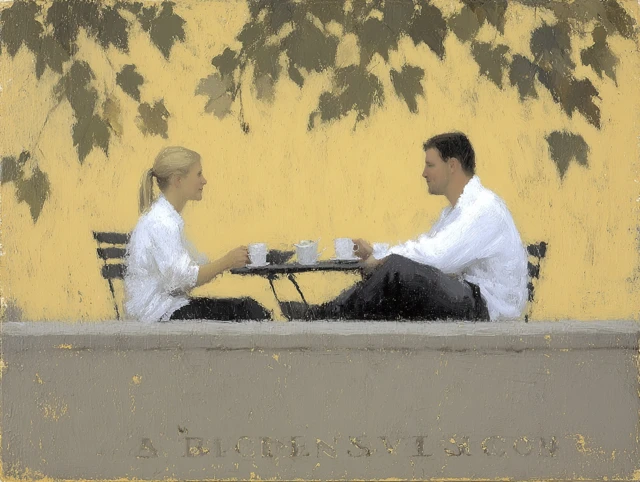 Cafe Conversation Sunlight and Laughter