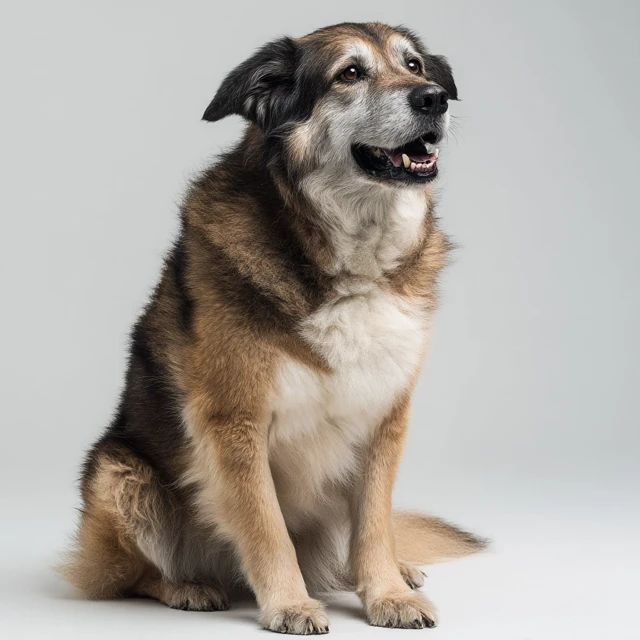 Mature Dog Studio Portrait