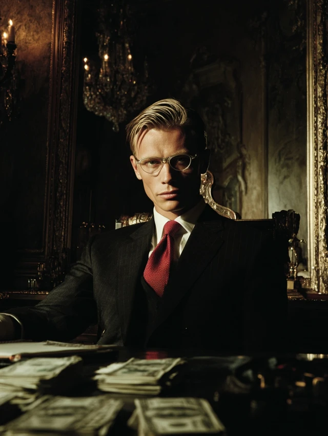 Elegant Businessman in a Moody Office