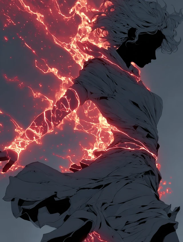 Mystic Illusionist In Neon Silver Cloak