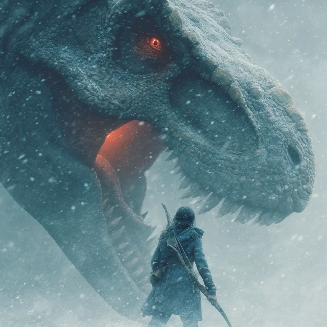 Dinosaur vs Survivor Cult Movie Poster