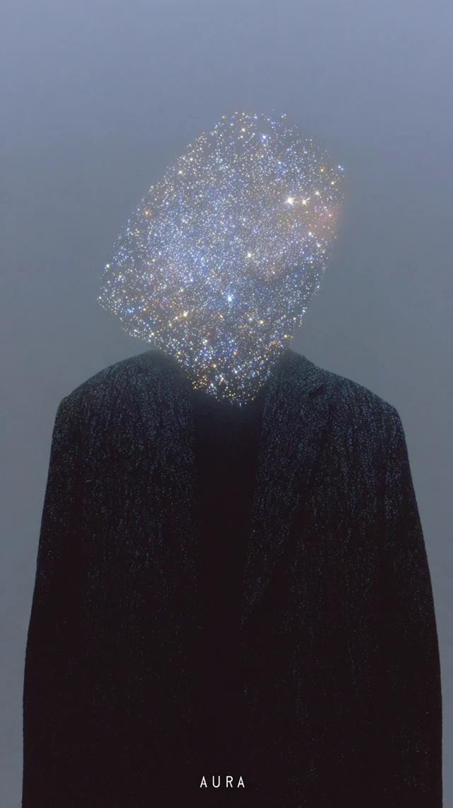 Surreal Portrait of Cosmic Aura