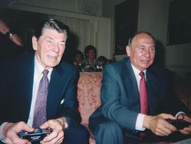 Reagan and Gorbachev NES Gaming Throwback