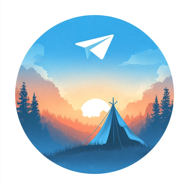 Telegram Camping Travel Group Logo