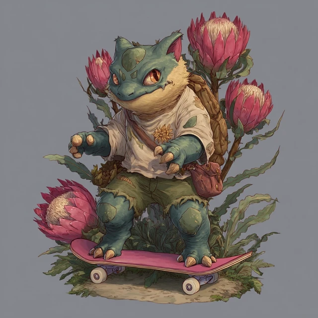 Ivysaur Skater Boi Art