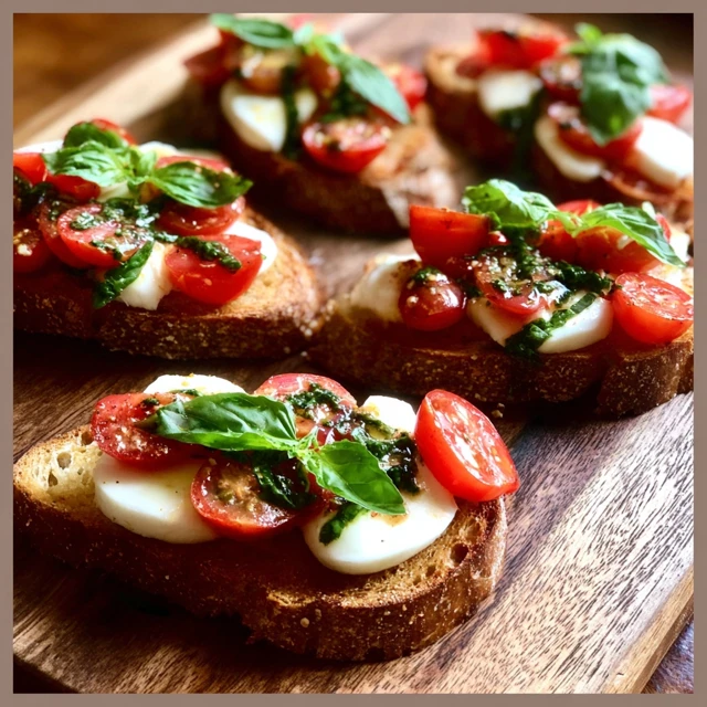 Easy Bruschetta with Mozzarella iPhone Photo