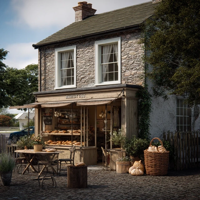 British Countryside Bakery Exterior Photo