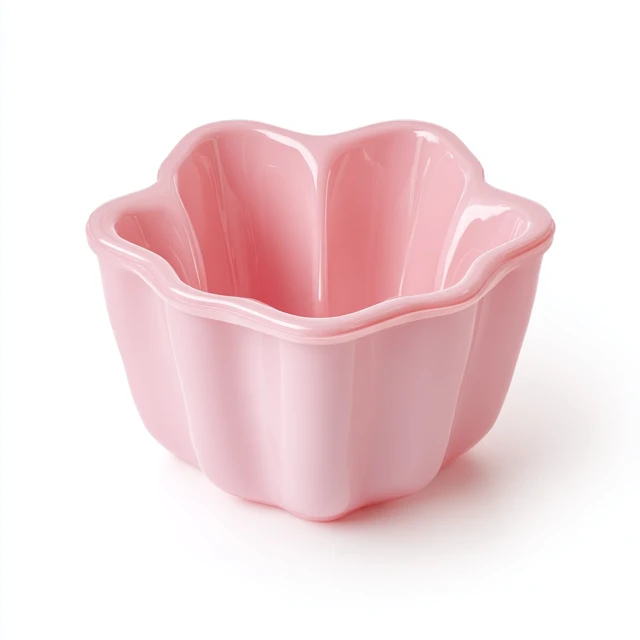 Tulip Shaped Popsicle Mold Pink Plastic