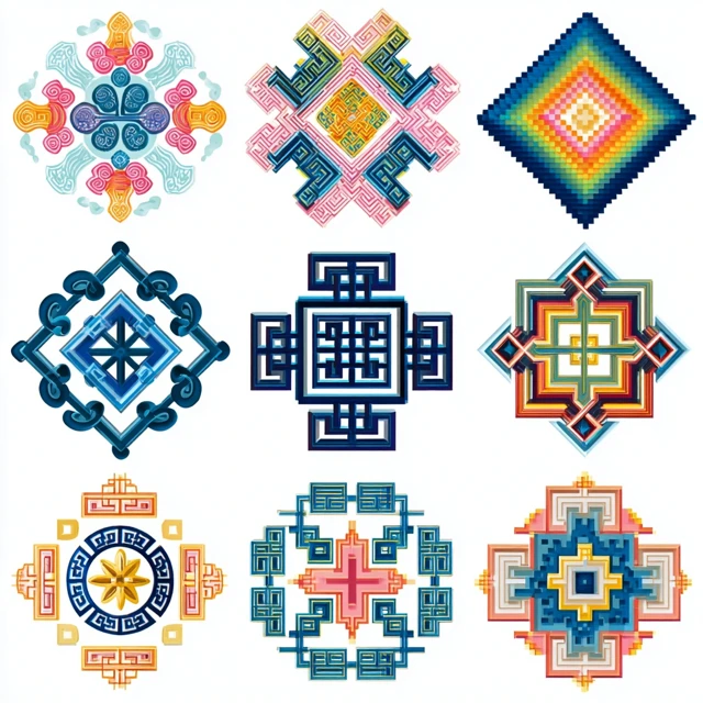 Geometric Chinese Decorative Patterns