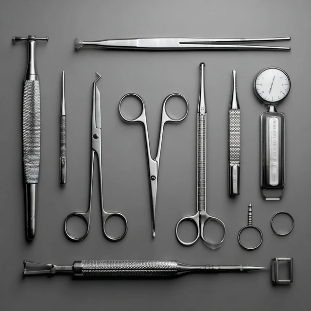 Surgical Instruments Set Realistic High Quality Image