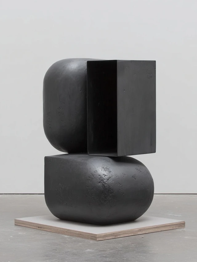 Minimalist Sculpture Black Abstract Art