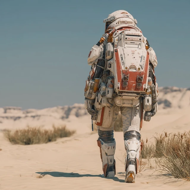 Astronaut Exploring Desert Planet Sci Fi Photography