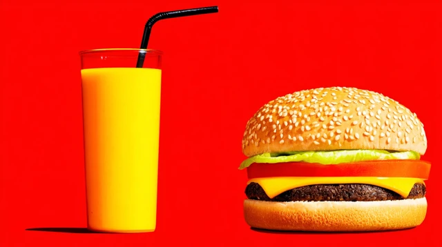 Burger and Cocktail Delicious Fast Food Pairing