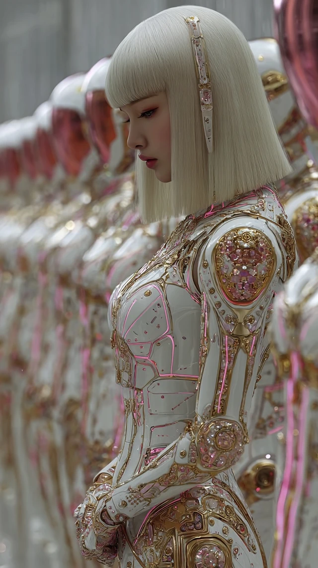 Korean Female Robot Idols Futuristic Aesthetic