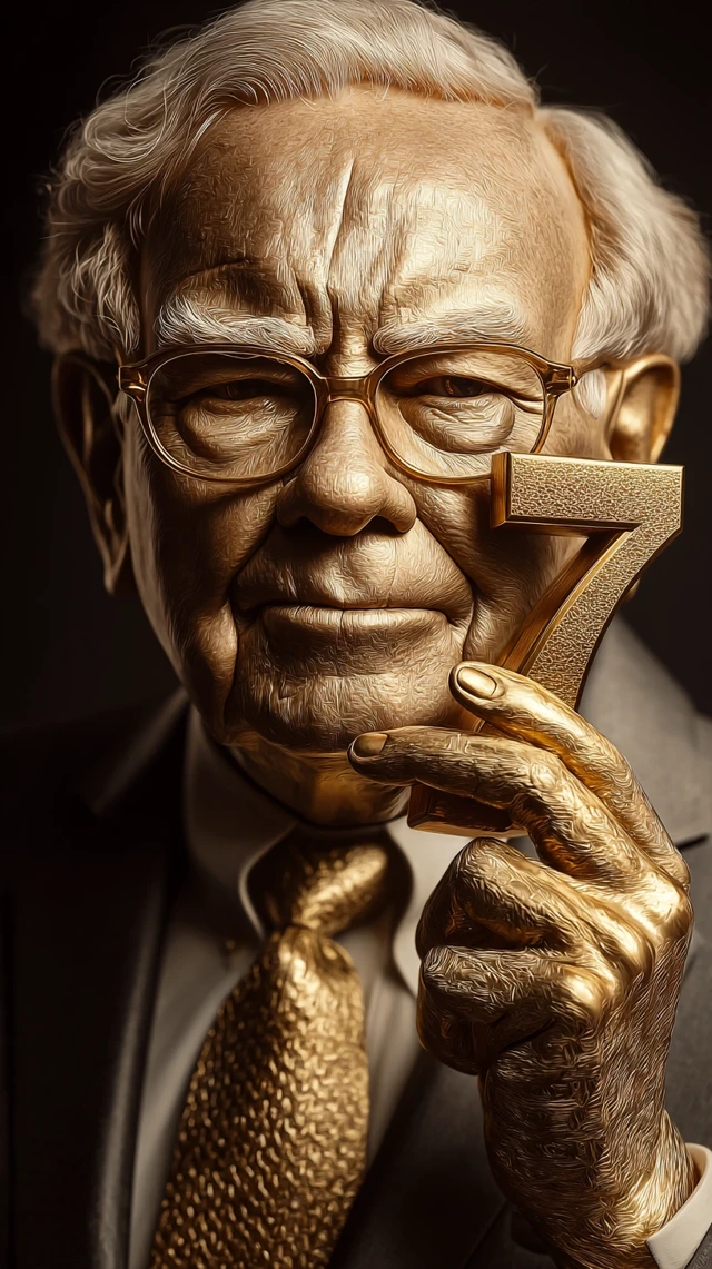 Warren Buffett Gold Statue Advertisement